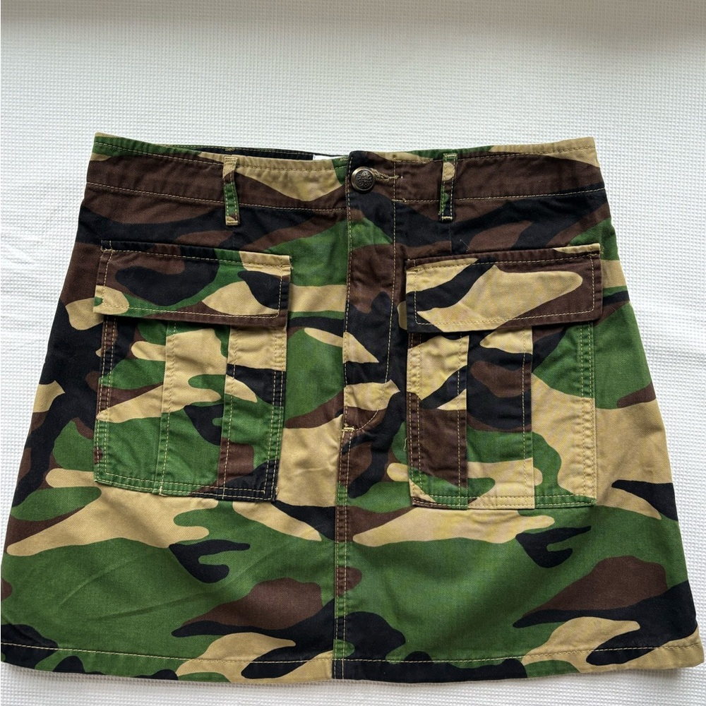 Zara Camo Mini Skirt - Green, Brown, Tan, Black